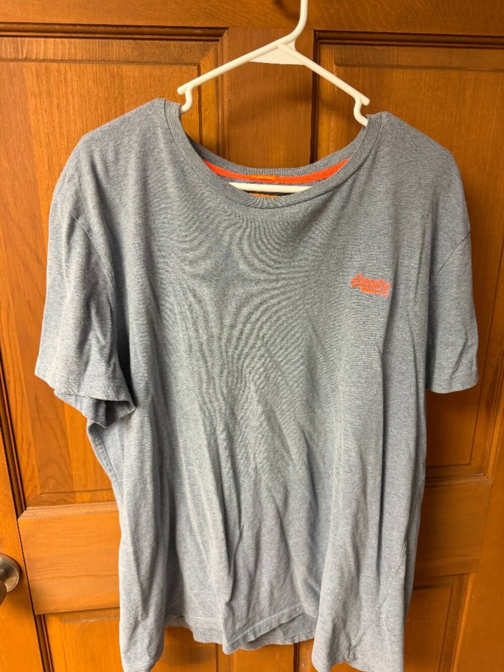 Superdry Men's Light Blue T- Shirt Size XXL In Great Shape!!